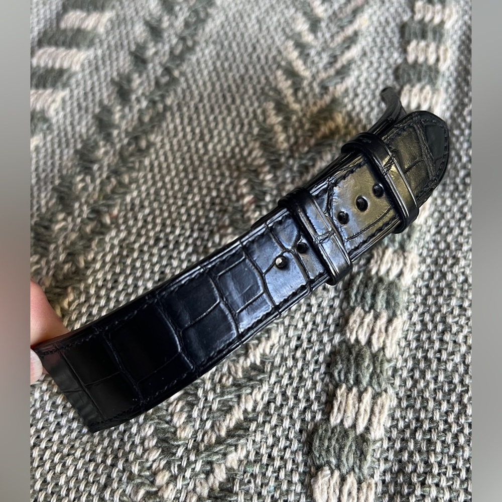 Hermès Black Crocodile Leather Watch Strap